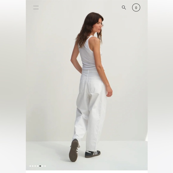 Jesse Kamm California Wide white denim size 2. - Picture 5 of 13